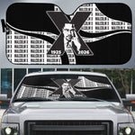 Malcolm X Legacy 1925-2026 Auto Sun Shade African American Heritage - Iconic Portrait Silhouette