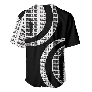 Malcolm X Legacy 1925-2026 Baseball Jersey African American Heritage - Iconic Portrait Silhouette