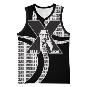 Malcolm X Legacy 1925-2026 Basketball Jersey African American Heritage - Iconic Portrait Silhouette