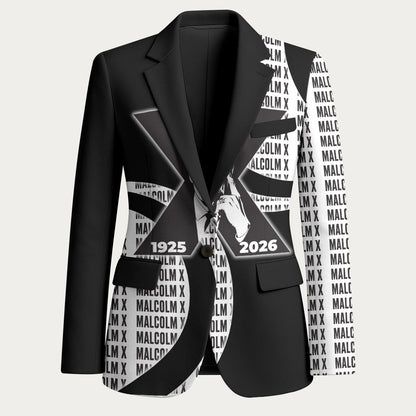 Malcolm X Legacy 1925-2026 Blazer African American Heritage - Iconic Portrait Silhouette