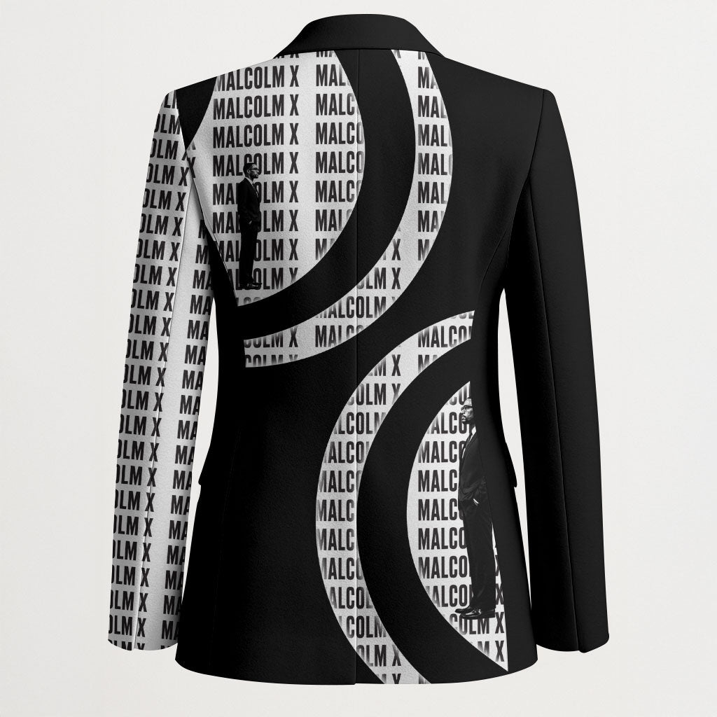 Malcolm X Legacy 1925-2026 Blazer African American Heritage - Iconic Portrait Silhouette