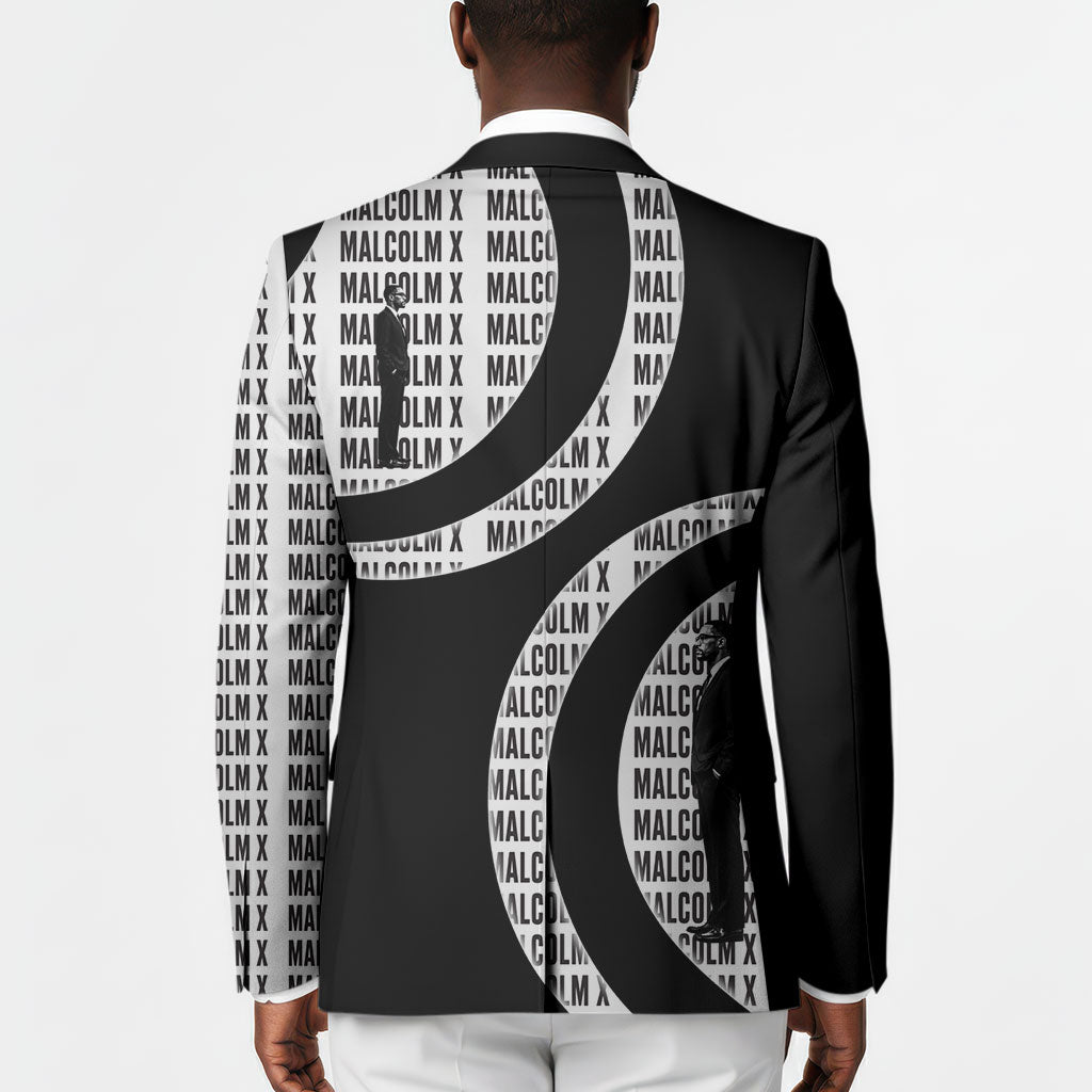 Malcolm X Legacy 1925-2026 Blazer African American Heritage - Iconic Portrait Silhouette
