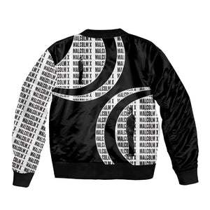 Malcolm X Legacy 1925-2026 Bomber Jacket African American Heritage - Iconic Portrait Silhouette