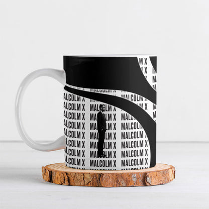 Malcolm X Legacy 1925-2026 Ceramic Mug African American Heritage - Iconic Portrait Silhouette