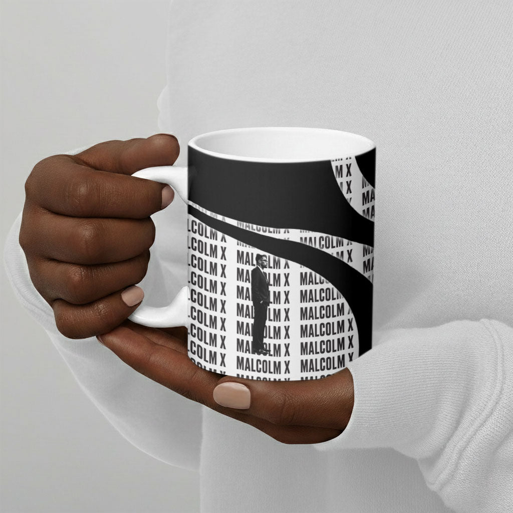Malcolm X Legacy 1925-2026 Ceramic Mug African American Heritage - Iconic Portrait Silhouette