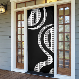 Malcolm X Legacy 1925-2026 Door Cover African American Heritage - Iconic Portrait Silhouette