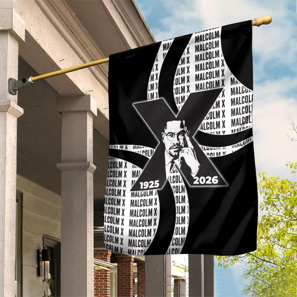 Malcolm X Legacy 1925-2026 Garden Flag African American Heritage - Iconic Portrait Silhouette