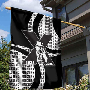 Malcolm X Legacy 1925-2026 Garden Flag African American Heritage - Iconic Portrait Silhouette