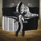 Malcolm X Legacy 1925-2026 Hooded Blanket African American Heritage - Iconic Portrait Silhouette