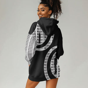 Malcolm X Legacy 1925-2026 Hoodie Dress African American Heritage - Iconic Portrait Silhouette