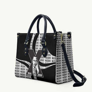 Malcolm X Legacy 1925-2026 Leather Bag African American Heritage - Iconic Portrait Silhouette