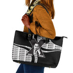Malcolm X Legacy 1925-2026 Leather Tote Bag African American Heritage - Iconic Portrait Silhouette