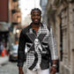 Malcolm X Legacy 1925-2026 Long Sleeve Button Shirt African American Heritage - Iconic Portrait Silhouette