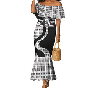 Malcolm X Legacy 1925-2026 Mermaid Dress African American Heritage - Iconic Portrait Silhouette
