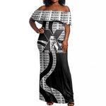 Malcolm X Legacy 1925-2026 Off Shoulder Maxi Dress African American Heritage - Iconic Portrait Silhouette