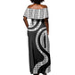 Malcolm X Legacy 1925-2026 Off Shoulder Maxi Dress African American Heritage - Iconic Portrait Silhouette
