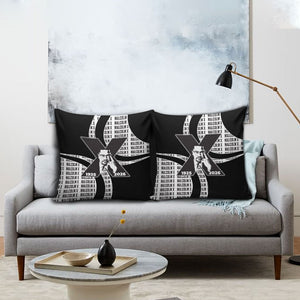 Malcolm X Legacy 1925-2026 Pillow Cover African American Heritage - Iconic Portrait Silhouette