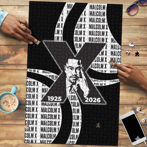 Malcolm X Legacy 1925-2026 Puzzle African American Heritage - Iconic Portrait Silhouette