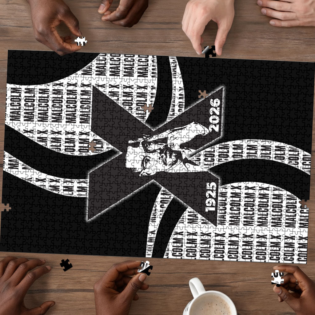 Malcolm X Legacy 1925-2026 Puzzle African American Heritage - Iconic Portrait Silhouette