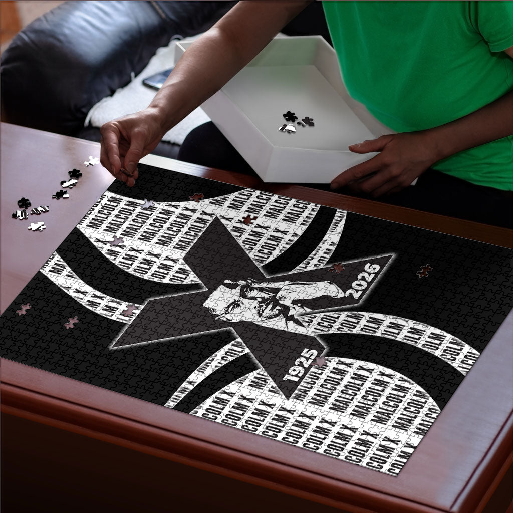 Malcolm X Legacy 1925-2026 Puzzle African American Heritage - Iconic Portrait Silhouette