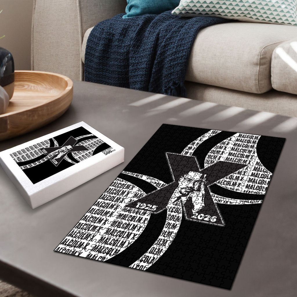 Malcolm X Legacy 1925-2026 Puzzle African American Heritage - Iconic Portrait Silhouette