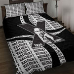 Malcolm X Legacy 1925-2026 Quilt Bed Set African American Heritage - Iconic Portrait Silhouette