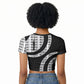 Malcolm X Legacy 1925-2026 Raglan Cropped T shirt African American Heritage - Iconic Portrait Silhouette