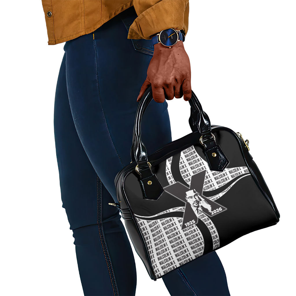 Malcolm X Legacy 1925-2026 Shoulder Handbag African American Heritage - Iconic Portrait Silhouette