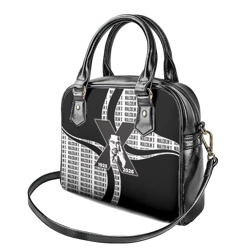 Malcolm X Legacy 1925-2026 Shoulder Handbag African American Heritage - Iconic Portrait Silhouette