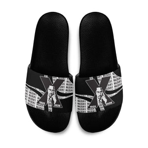 Malcolm X Legacy 1925-2026 Slide Sandals African American Heritage - Iconic Portrait Silhouette