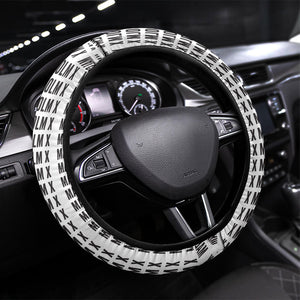 Malcolm X Legacy 1925-2026 Steering Wheel Cover African American Heritage - Iconic Portrait Silhouette