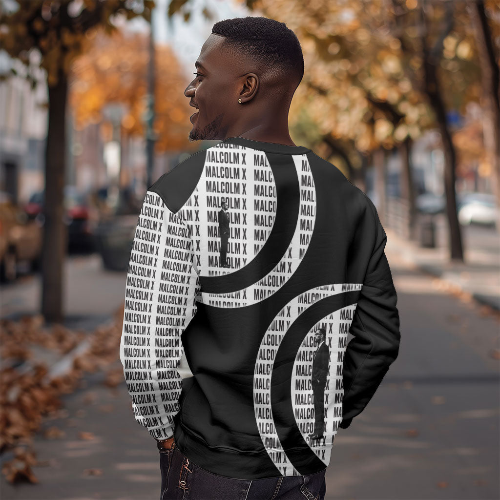 Malcolm X Legacy 1925-2026 Sweatshirt African American Heritage - Iconic Portrait Silhouette