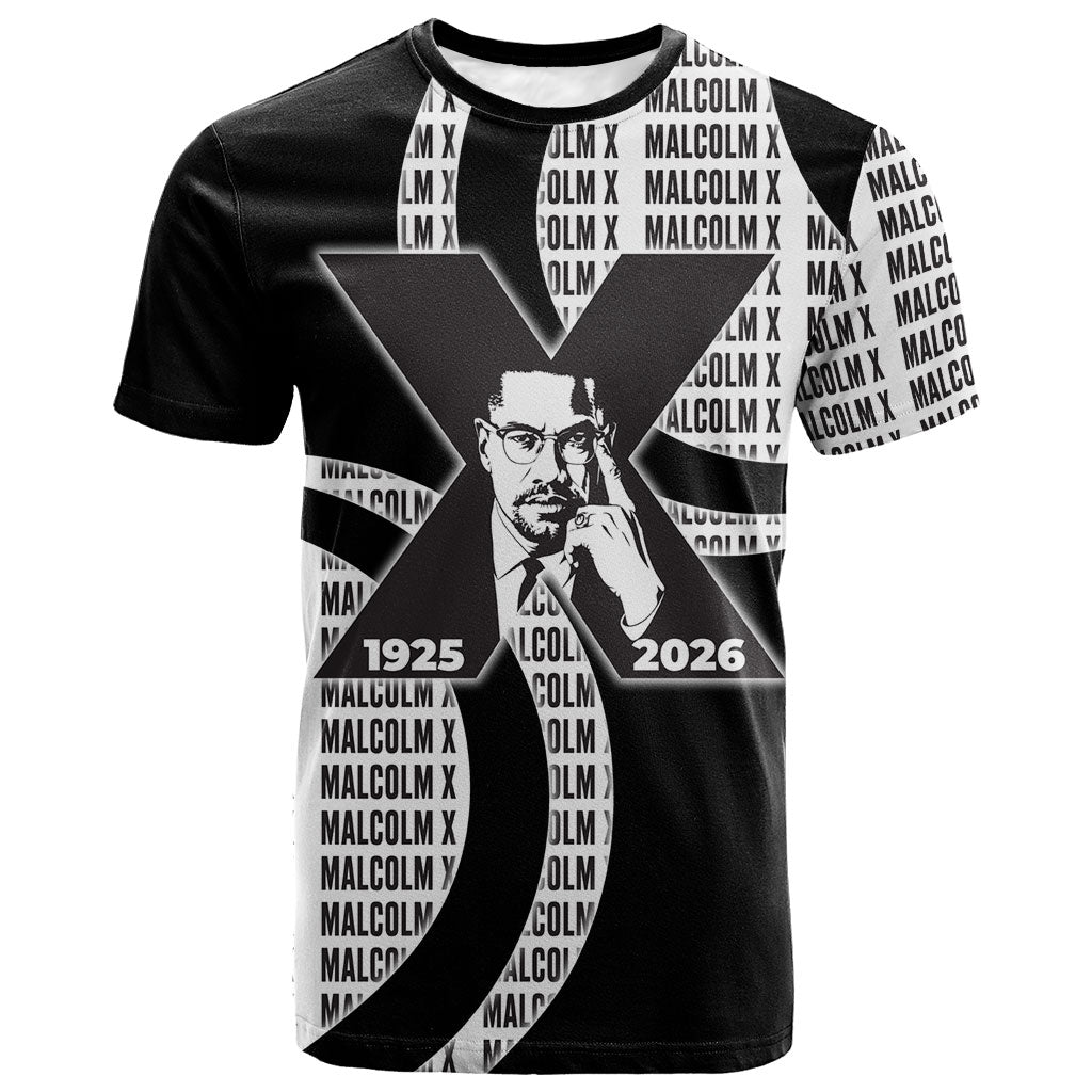 Malcolm X Legacy 1925-2026 T shirt African American Heritage - Iconic Portrait Silhouette