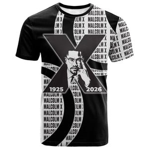 Malcolm X Legacy 1925-2026 T shirt African American Heritage - Iconic Portrait Silhouette