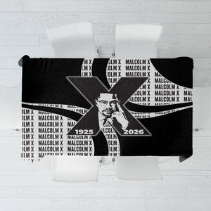 Malcolm X Legacy 1925-2026 Tablecloth African American Heritage - Iconic Portrait Silhouette