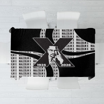 Malcolm X Legacy 1925-2026 Tablecloth African American Heritage - Iconic Portrait Silhouette