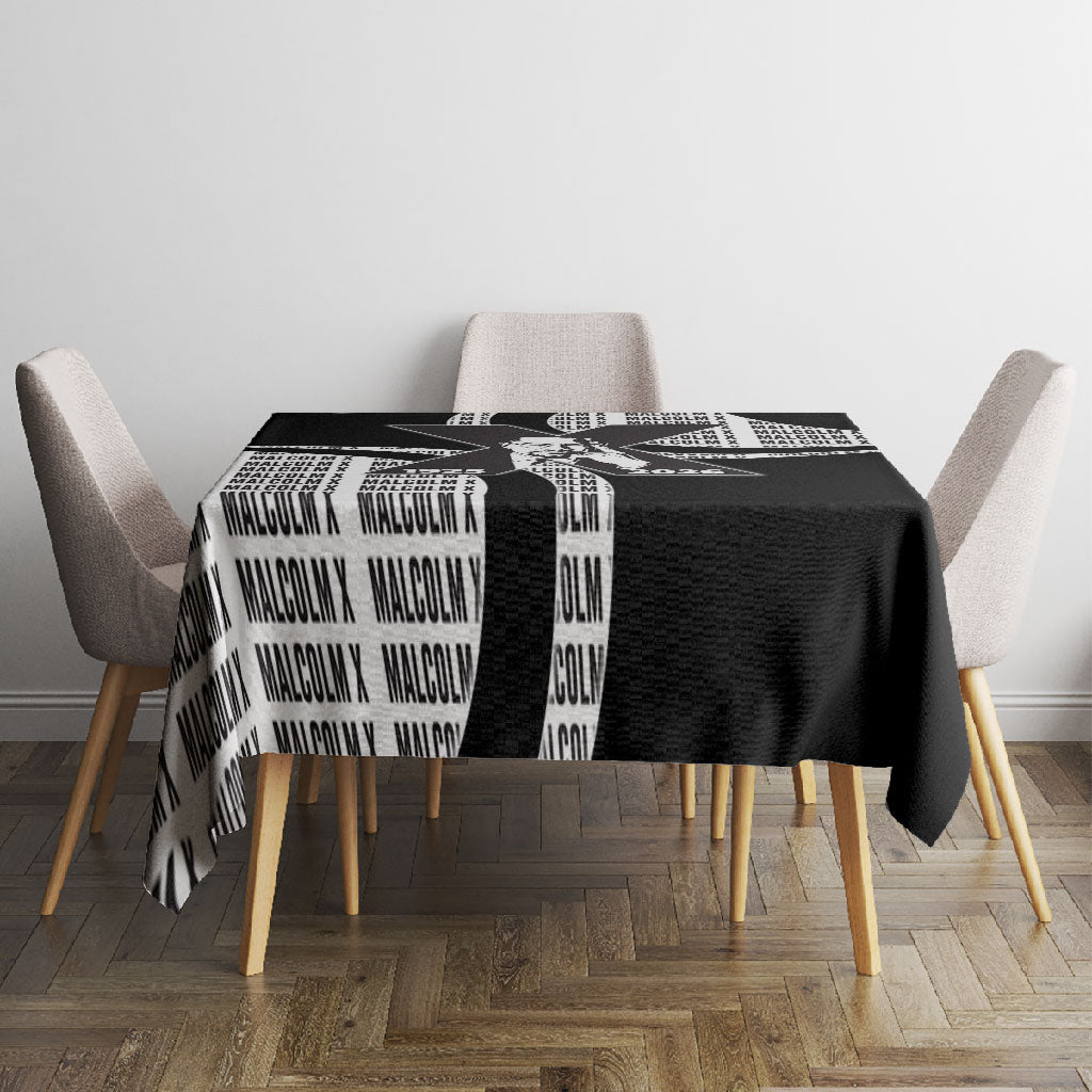 Malcolm X Legacy 1925-2026 Tablecloth African American Heritage - Iconic Portrait Silhouette