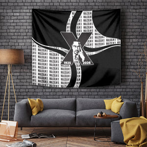 Malcolm X Legacy 1925-2026 Tapestry African American Heritage - Iconic Portrait Silhouette