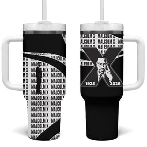 Malcolm X Legacy 1925-2026 Tumbler With Handle African American Heritage - Iconic Portrait Silhouette