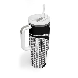 Malcolm X Legacy 1925-2026 Tumbler With Handle African American Heritage - Iconic Portrait Silhouette