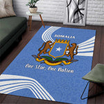 Somalia Area Rug with Coat of Arms One Star One Nation Blue White Spirit