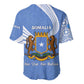 Somalia Baseball Jersey with Coat of Arms One Star One Nation Blue White Spirit