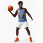 Somalia Basketball Jersey with Coat of Arms One Star One Nation Blue White Spirit TS04