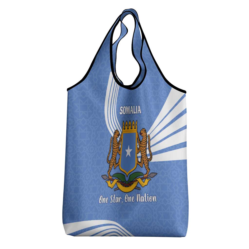 Somalia Grocery Bag with Coat of Arms One Star One Nation Blue White Spirit