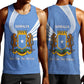 Somalia Men Tank Top with Coat of Arms One Star One Nation Blue White Spirit