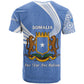 Somalia T shirt with Coat of Arms One Star One Nation Blue White Spirit