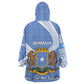 Somalia Wearable Blanket Hoodie with Coat of Arms One Star One Nation Blue White Spirit
