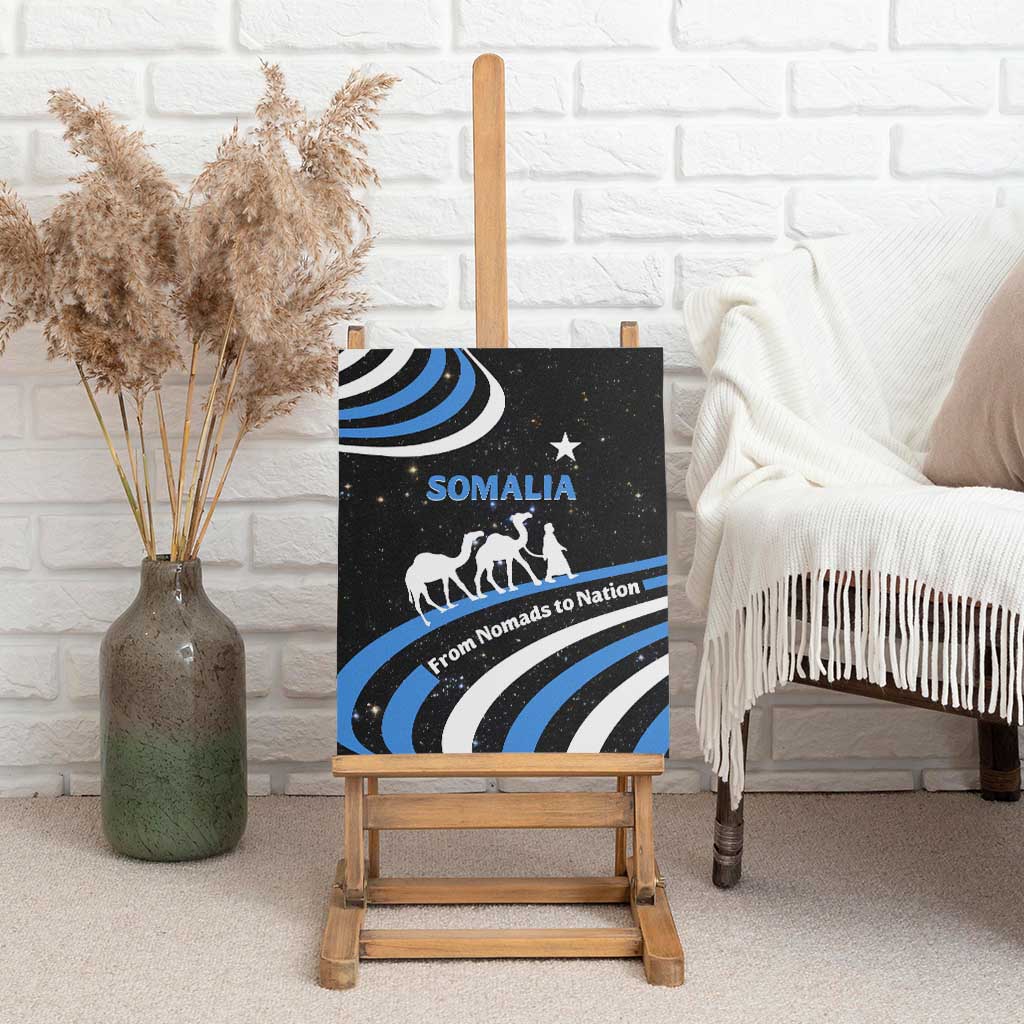Somalia Canvas Wall Art with From Nomads to Nation Camel Galaxy Flag Spirit