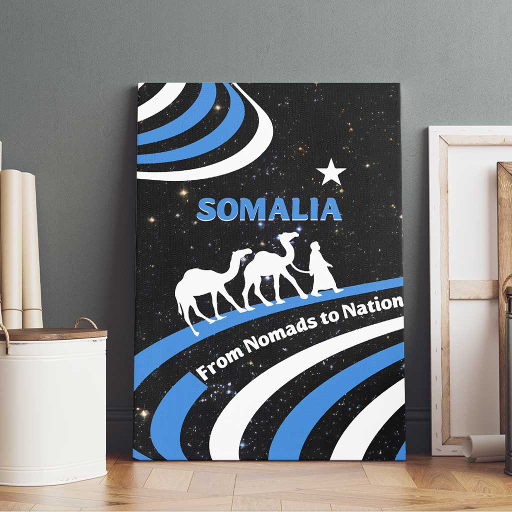 Somalia Canvas Wall Art with From Nomads to Nation Camel Galaxy Flag Spirit