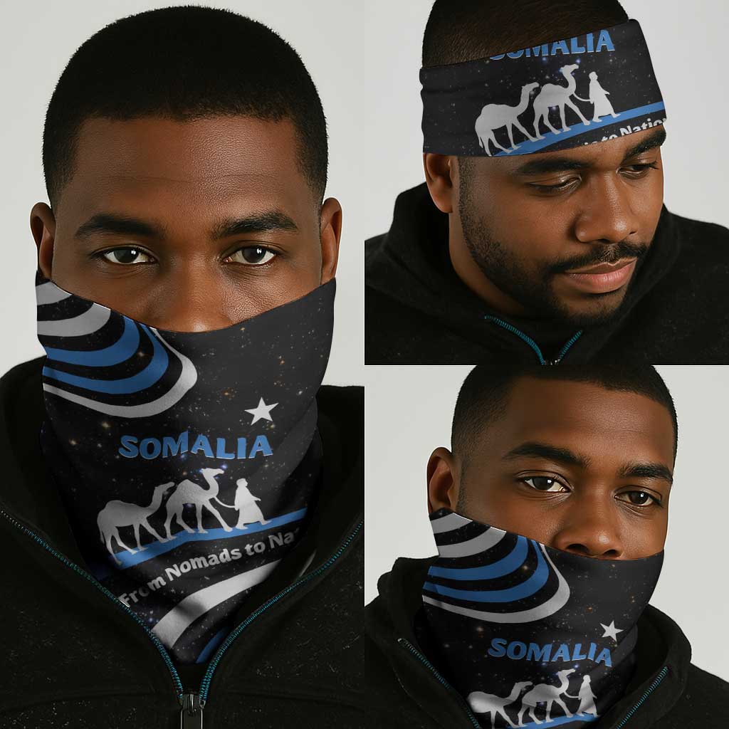 Somalia Neck Gaiter From Nomads to Nation Camel Galaxy Flag Spirit TS04